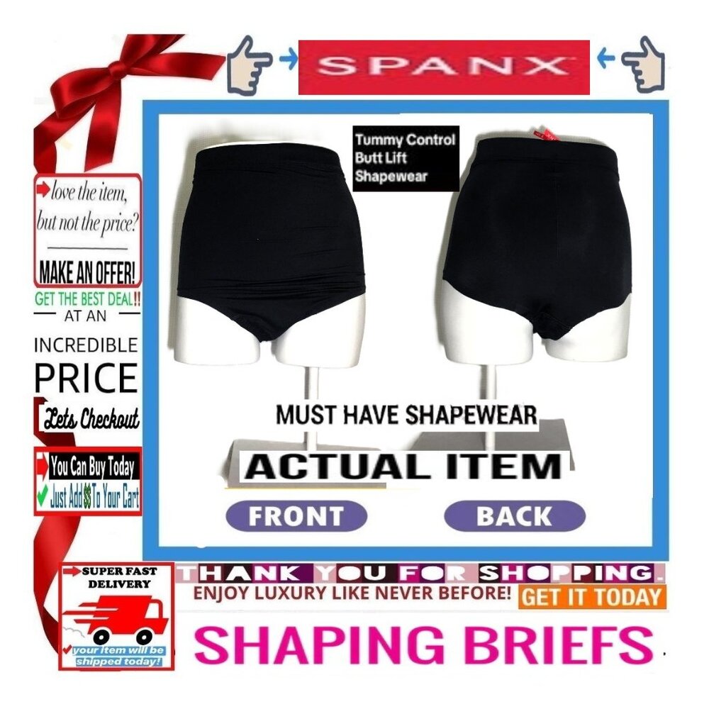 🛑 SPANX Control ➕ SHAPING BRIEFS High Waist Butt Lift 🆒 SHAPEWEAR Undergarment
